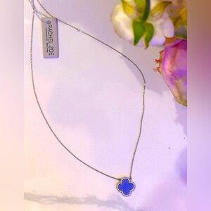 Rachel Zoe Sterling Silver lavender💜 clover necklace.